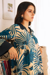 2-Pc Raw-Silk Printed Shirt with Trouser CPM-3-228